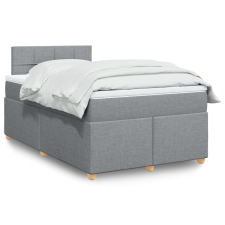 vidaXL világosszürke szövet rugós ágy matraccal 120 x 200 cm ágy és ágykellék