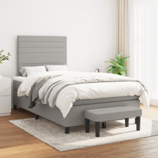 vidaXL világosszürke szövet rugós ágy matraccal 120 x 200 cm ágy és ágykellék