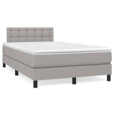 vidaXL világosszürke szövet rugós ágy matraccal 120 x 200 cm (3140361) ágy és ágykellék