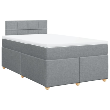 vidaXL világosszürke szövet rugós ágy matraccal 120 x 200 cm (3286647) ágy és ágykellék
