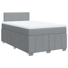 vidaXL világosszürke szövet rugós ágy matraccal 120 x 200 cm (3287028) ágy és ágykellék