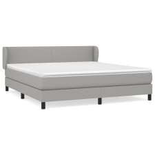 vidaXL világosszürke szövet rugós ágy matraccal 160 x 200 cm (3126093) ágy és ágykellék