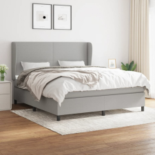 vidaXL világosszürke szövet rugós ágy matraccal 180 x 200 cm ágy és ágykellék