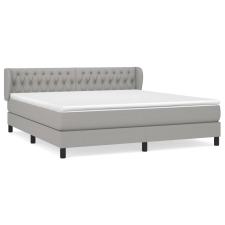 vidaXL világosszürke szövet rugós ágy matraccal 180 x 200 cm (3126501) ágy és ágykellék