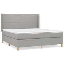 vidaXL világosszürke szövet rugós ágy matraccal 180 x 200 cm (3131849) ágy és ágykellék