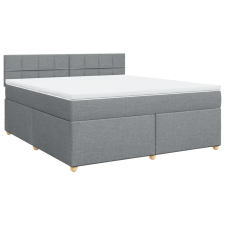 vidaXL világosszürke szövet rugós ágy matraccal 180 x 200 cm (3286759) ágy és ágykellék