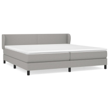 vidaXL világosszürke szövet rugós ágy matraccal 200 x 200 cm (3126109) ágy és ágykellék