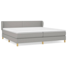 vidaXL világosszürke szövet rugós ágy matraccal 200 x 200 cm (3126749) ágy és ágykellék