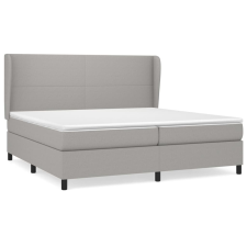 vidaXL világosszürke szövet rugós ágy matraccal 200 x 200 cm (3127829) ágy és ágykellék