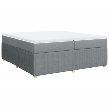 vidaXL világosszürke szövet rugós ágy matraccal 200 x 200 cm (3285595) ágy és ágykellék