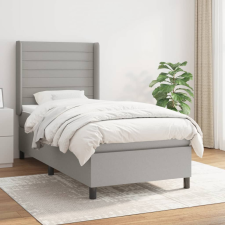 vidaXL világosszürke szövet rugós ágy matraccal 80 x 200 cm ágy és ágykellék