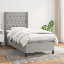 vidaXL világosszürke szövet rugós ágy matraccal 80 x 200 cm ágy és ágykellék