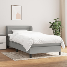 vidaXL világosszürke szövet rugós ágy matraccal 80 x 200 cm ágy és ágykellék