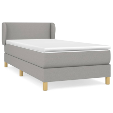 vidaXL világosszürke szövet rugós ágy matraccal 80 x 200 cm (3126597) ágy és ágykellék