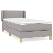 vidaXL világosszürke szövet rugós ágy matraccal 80 x 200 cm (3126677) ágy és ágykellék