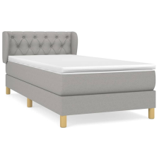 vidaXL világosszürke szövet rugós ágy matraccal 80 x 200 cm (3126997) ágy és ágykellék