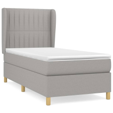vidaXL világosszürke szövet rugós ágy matraccal 80 x 200 cm (3128637) ágy és ágykellék
