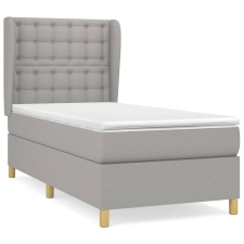 vidaXL világosszürke szövet rugós ágy matraccal 80 x 200 cm (3128797) ágy és ágykellék