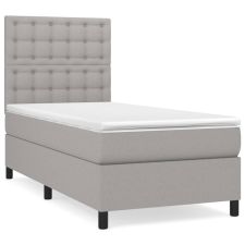 vidaXL világosszürke szövet rugós ágy matraccal 80 x 200 cm (3142049) ágy és ágykellék