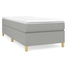 vidaXL világosszürke szövet rugós ágy matraccal 80 x 200 cm (3144474) ágy és ágykellék