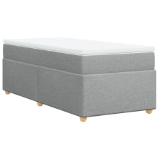 vidaXL világosszürke szövet rugós ágy matraccal 80 x 200 cm (3285331) ágy és ágykellék