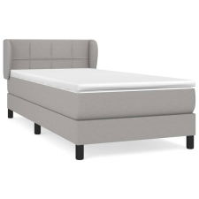 vidaXL világosszürke szövet rugós ágy matraccal 90 x 200 cm (3126213) ágy és ágykellék