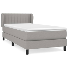 vidaXL világosszürke szövet rugós ágy matraccal 90 x 200 cm (3126373) ágy és ágykellék