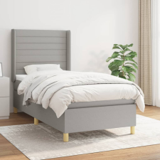 vidaXL világosszürke szövet rugós ágy matraccal 90x190 cm ágy és ágykellék