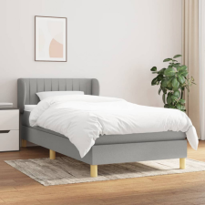 vidaXL világosszürke szövet rugós ágy matraccal 90x190 cm ágy és ágykellék