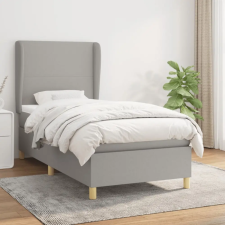 vidaXL világosszürke szövet rugós ágy matraccal 90x190 cm ágy és ágykellék