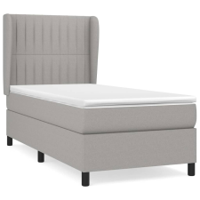 vidaXL világosszürke szövet rugós ágy matraccal 90x190 cm (3128085) ágy és ágykellék