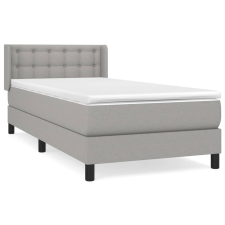 vidaXL világosszürke szövet rugós ágy matraccal 90x190 cm (3129993) ágy és ágykellék
