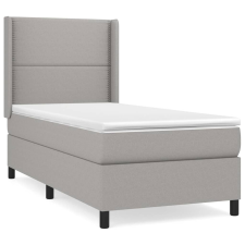 vidaXL világosszürke szövet rugós ágy matraccal 90x190 cm (3131313) ágy és ágykellék
