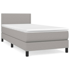 vidaXL világosszürke szövet rugós ágy matraccal 90x190 cm (3139937) ágy és ágykellék
