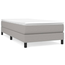 vidaXL világosszürke szövet rugós ágy matraccal 90x190 cm (3144037) ágy és ágykellék