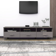 vidaXL Világosszürke tömör fenyőfa TV-szekrény 158 x 40 x 40 cm bútor