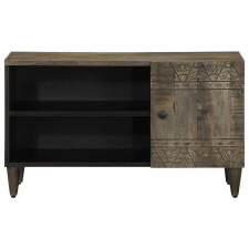 vidaXL világosszürke tömör mangófa TV-szekrény 80x31,5x46 cm (4017807) bútor