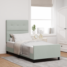 vidaXL Világosszürke Velúr Ágykeret 80x200 cm ágy és ágykellék
