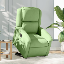 vidaXL világoszöld bársony felállást segítő bársony fotel bútor