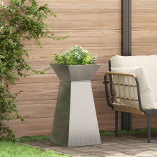 vidaXL Virágcserép Állvány Horganyzott acél 35 x 35 x 73 cm kerti tárolás
