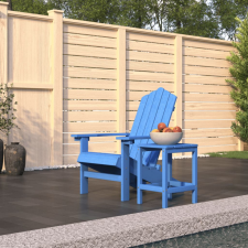 vidaXL vízkék HDPE kerti adirondack szék asztallal kerti bútor