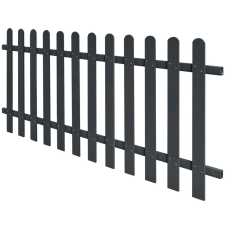 vidaXL WPC léckerítés 200 x 80 cm szürke kerti dekoráció