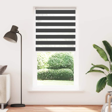 vidaXL zebrafüggönnyel fekete szövetszélesség 105,9 cm poliészter (4014289) lakástextília
