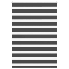 vidaXL zebrafüggönnyel fekete szövetszélesség 110,9 cm poliészter lakástextília