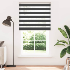 vidaXL zebrafüggönnyel fekete szövetszélesség 115,9 cm poliészter (4014291) lakástextília