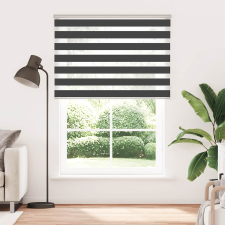 vidaXL zebrafüggönnyel fekete szövetszélesség 150,9 cm poliészter (4014272) lakástextília
