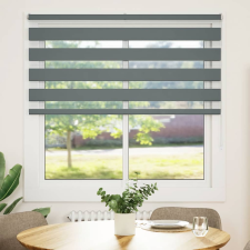 vidaXL zebrafüggönnyel sötét szürke szövetszélesség 135,9cm poliészter (4014139) lakástextília