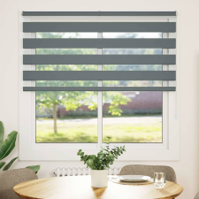vidaXL zebrafüggönnyel sötét szürke szövetszélesség 145,9cm poliészter (4014141) lakástextília