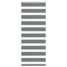 vidaXL zebrafüggönnyel sötét szürke szövetszélesség 55,9 cm poliészter lakástextília