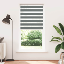 vidaXL zebrafüggönnyel sötét szürke szövetszélesség 95,9 cm poliészter (4014157) lakástextília